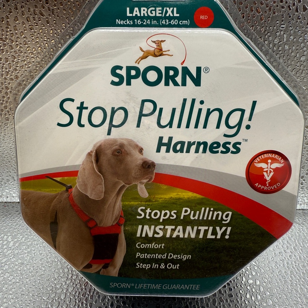 Sporn Stop-Pulling Dog Harness Small Fit LARGE/XL 16-24" - RED
